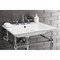 Fauceture KVPB25227W8CP 25-Inch Console Sink with Brass Legs (8-Inch, 3 Hole), White/Polished Chrome KVPB25227W8CP - alternate 5